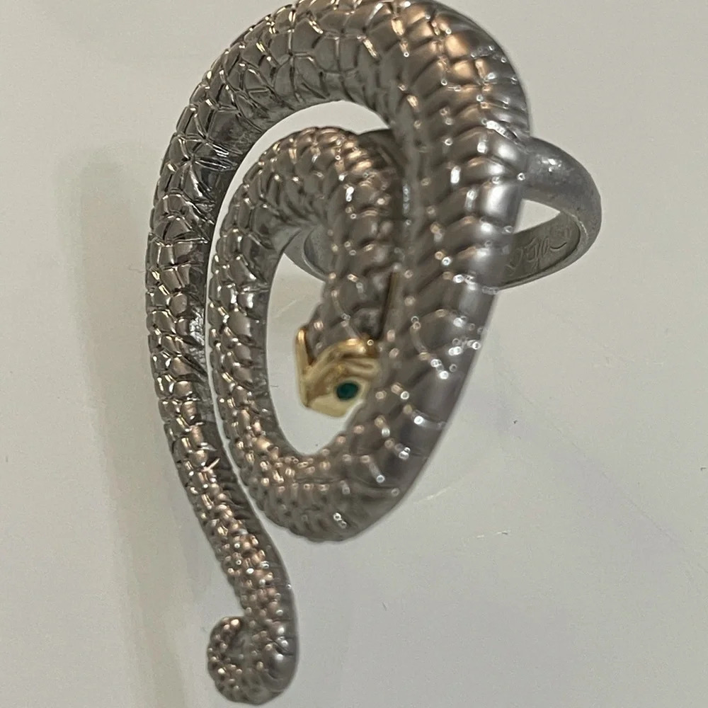 New York & Co Large Silver Tone Snake Ring - Picture 4 of 10